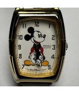 Seiko Disney Mickey Mouse Watch 2K02-0010 W/ Fresh Battery Works Vtg - $81.48 CAD