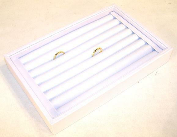 2 LIGHT GREY COLOR SMALL RING TRAY DISPLAY BOX counter  boxes rings disp... - $12.34