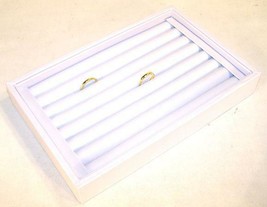 2 LIGHT GREY COLOR SMALL RING TRAY DISPLAY BOX counter  boxes rings disp... - £9.77 GBP