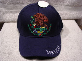 MEXICO EAGLE AND SNAKE BASEBALL CAP HAT ( DARK BLUE ) - £8.99 GBP