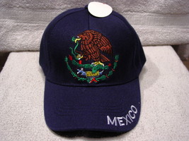 MEXICO EAGLE AND SNAKE BASEBALL CAP HAT ( DARK BLUE ) - £8.71 GBP