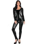 Liquid Black Catsuit Women&#39;s Costume Sexy Dancer Unitard Adult Jumpsuit - £23.19 GBP