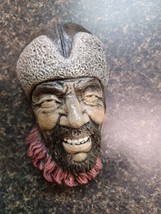 Hand Painted Chalkware Head Wall Plaque The Himalayan - $29.69