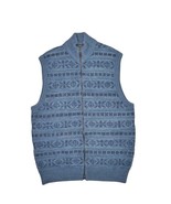 Polo Golf Ralph Lauren Sweater Vest Mens L Blue Full Zip Fair Isle Nordi... - £34.11 GBP