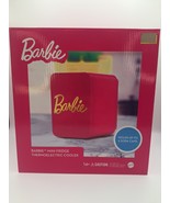 Barbie Hot Pink 6 Can Personal Mini Fridge Thermoelectric Cooler 4L New ... - $39.66 CAD