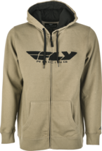 Fly Racing Mens Corporate Zip Up Hoodie (2023) Hoody Tan/Black 2XL - £44.80 GBP