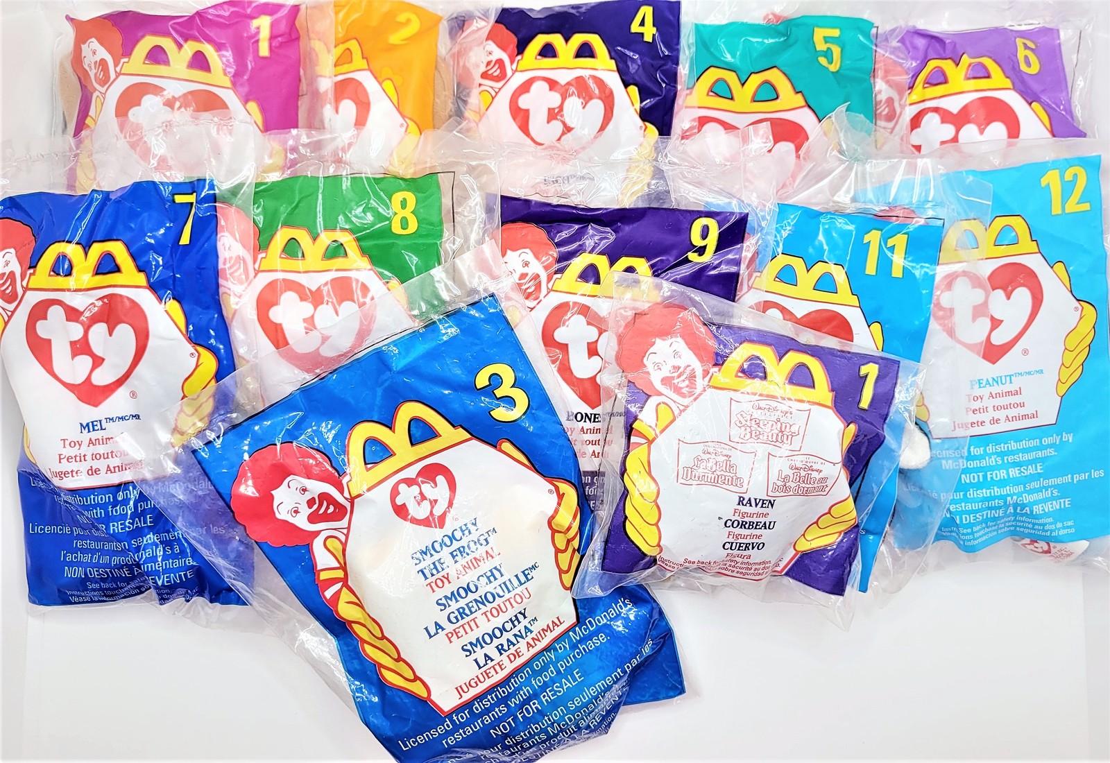 McDonald's 1998 Ty Beanie Babies-Set Of 10 Out Of 12 W/Bonus Substitutions  - £22.06 GBP