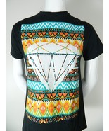 Mens Hybrid White Diamond Aztec Graphic Print Short Sleeve Cotton T Shir... - $13.81