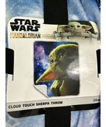 STAR WARS The Mandalorian “LOOK UP” The Child Grogu Cloud Touch Sherpa B... - $21.03