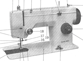 Model 301 sewing machine manual instruction Enlarged Hard Copy - $12.99