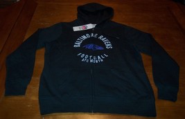 Women's Teen Baltimore Ravens Nfl Football Hooded Sweatshirt Large New w/ Tag - $39.60