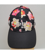 Bebe Sport Floral Hat Black Pink Yellow Summer Beach Flower One Size - £18.17 GBP