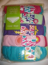 Faded Glory Girls Briefs 5 Pack Size 10 Silly Happy Sunny Day 100% Cotto... - $8.98