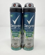2 Degree Dry Spray  For Men Coconut &amp; Mint  3.8 Oz. Each - £14.21 GBP