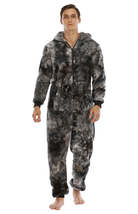 Men&#39;s Thickened Fleece Double-sided Fleece Tie-Dye Jumpsuit Homewear Pajamas - £42.30 GBP