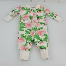 Hanna Andersson Shabby Floral Flower Zipper Pajamas Beautiful 50 0-3 NWOT - £19.45 GBP