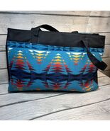 Pendleton Wool Tote Bag Aztec w/ Yellow Gold Black Overnight Business - $43.56