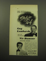 1950 The Waldorf Astoria Advertisement - Guy Lombardo and Vic Damone - £14.78 GBP