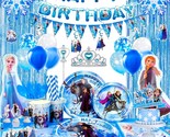 Frozen Birthday Party Supplies,145Pcs Frozen Party Decorations&amp;Tableware... - £37.87 GBP