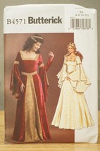 NOS Butterick B4571 Costume Sewing Pattern Medieval Formal Ladies Dress AA 6-12 - £10.06 GBP
