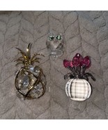 3-Crystal Flowers Bouquet pineapple, Owl Crystal - £23.37 GBP