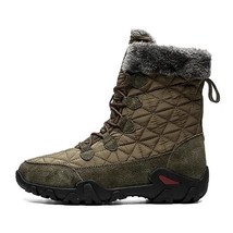 Super Warm Winter Men Snow Boots Outdoor Suede Leather Boots Men Winter Shoes Ma - £55.64 GBP