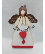 Russ Wooden Angel Holding Hearts 7&quot; Home Decor - $219.49 MXN