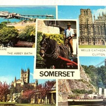 Vintage Somerset England UK 5 Photo Chrome Color Colourmaster Postcard Unposted - £7.90 GBP