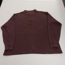 Vintage Naturalife RN#105741 Men's Burgundy 1/4 Button Pullover Sweatshirt Sz XL image 2