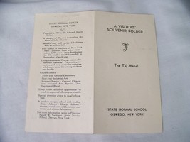 c1933 Taj Mahal Model Oswego Ny State Normal School Souvenir Program - £7.87 GBP