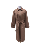Coat Works Trench Womens 14 Belted Long Tie Waist Classic Neutral Beige ... - £47.88 GBP