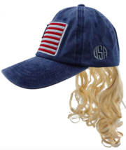 Mullet Hat Blonde USA All American Tiger King Look Costume Wig Party Gear - £10.97 GBP