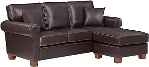 Rylee Reversible Rolled Arm Sectional Sofa With 2 Pillows And Coffee Fin... - $1,211.99