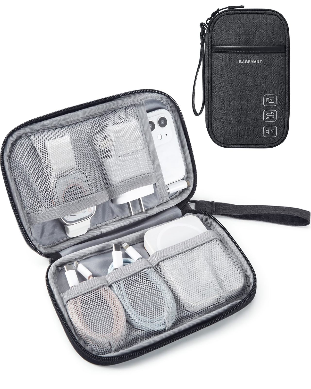 BAGSMART Cord Organizer Travel Cable Organizer Bag Tech Electronic Organizer Tr