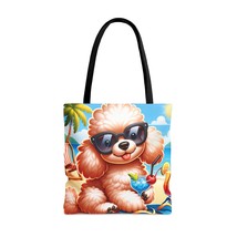 Tote Bag, Dog on Beach,Poodle, Tote bag, 3 Sizes Available, awd-1234 - £22.30 GBP+