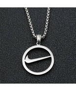 NEW Nike SILVER NECKLACE PLATED METAL 20&quot; INCH CHAIN WITH ADJUSTER SWOOS... - €15,44 EUR