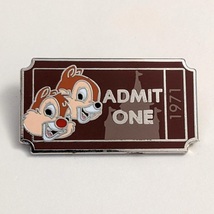 Chip and Dale Disney Lapel Pin: Walt Disney World Admit One Ticket - £15.63 GBP