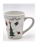 Starbucks Christmas Coffee Mug Rare Vintage 2000 Christmas Tree &amp; Ornaments - $15.13
