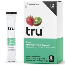 12/26 Tru Focus Powder, Natural Caffeine and Nootropics Supplement, Stra... - $19.79