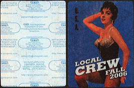 2006 Bob Dylan OTTO Cloth Local Crew Backstage Pass from the Fall USA Tour... - £6.85 GBP