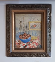 Fewmets in a Blue Bowl Watercolor by I. L. Glutz - £373.23 GBP