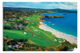 Pebble Beach Golf Links Club Holes Aerial Course Ri10 Art Print - £19.33 GBP+