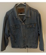 Vintage Limited Jeans Women&#39;s Denim Jacket | Cool Flower Skull on Back |... - £61.50 GBP