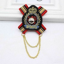 Unisex Multicolor NO17 Vintage Brooch Bowknot Plated Trendy Collar Ribbon Pin - £4.34 GBP