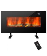 36 Inch Electric Wall Mounted Freestanding Fireplace with Remote Control... - $183.35