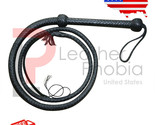 Genuine Cow Hide Leather Bullwhip 04 Feet Long Black 12 Plaits Heavy Dut... - $16.12