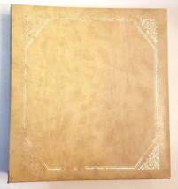 USED VTG Magnetic Photo Album Junk Journal Recipe Scrap Book 50 pg edges browned - £7.74 GBP