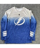 Tampa Bay Lightning Kids Large 14-16 Long Sleeve T-shirt Bolts NHL Blue ... - £9.36 GBP