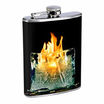 Fire And Ice Em11 Flask 8oz Stainless Steel Hip Drinking Whiskey - £11.86 GBP