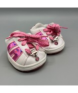 Build-A-Bear Branded Skechers Pink Sparkle &amp; White Tennis Shoes Paw Prin... - £7.90 GBP